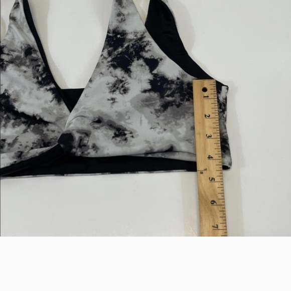 Victoria’s Secret Pink Reversible Marble Print Bikini Set Black Gray  Sz L - Picture 7 of 8